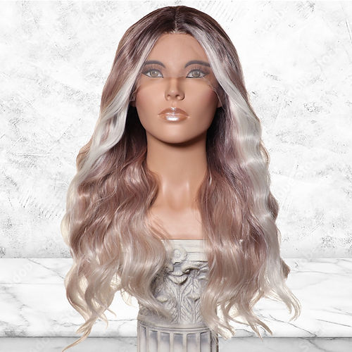 Perruque blonde rosée Nathalie