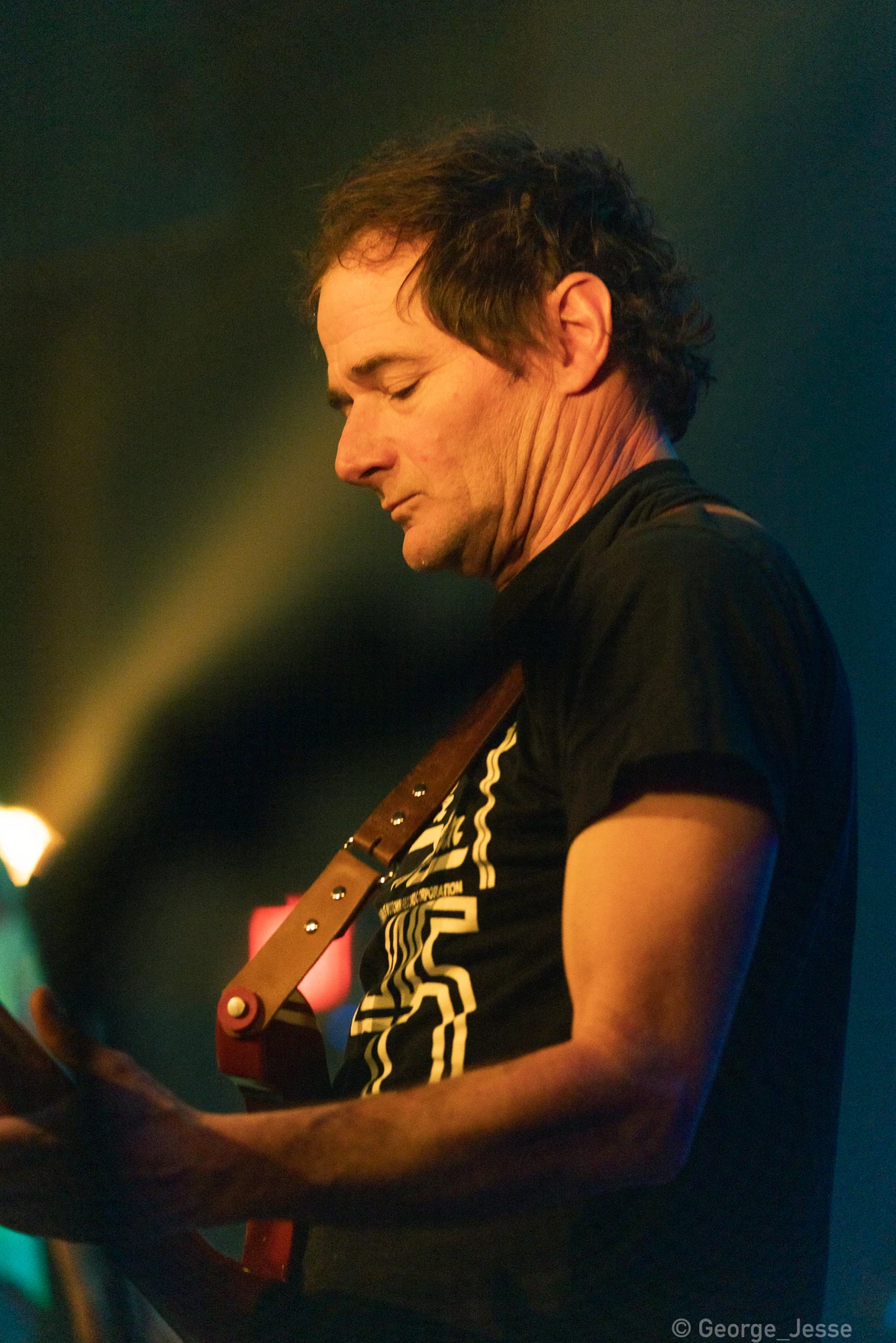 Jason Narducy and Michael Shannon and band performing R.E.M. songs at The Vogue in Indianapolis