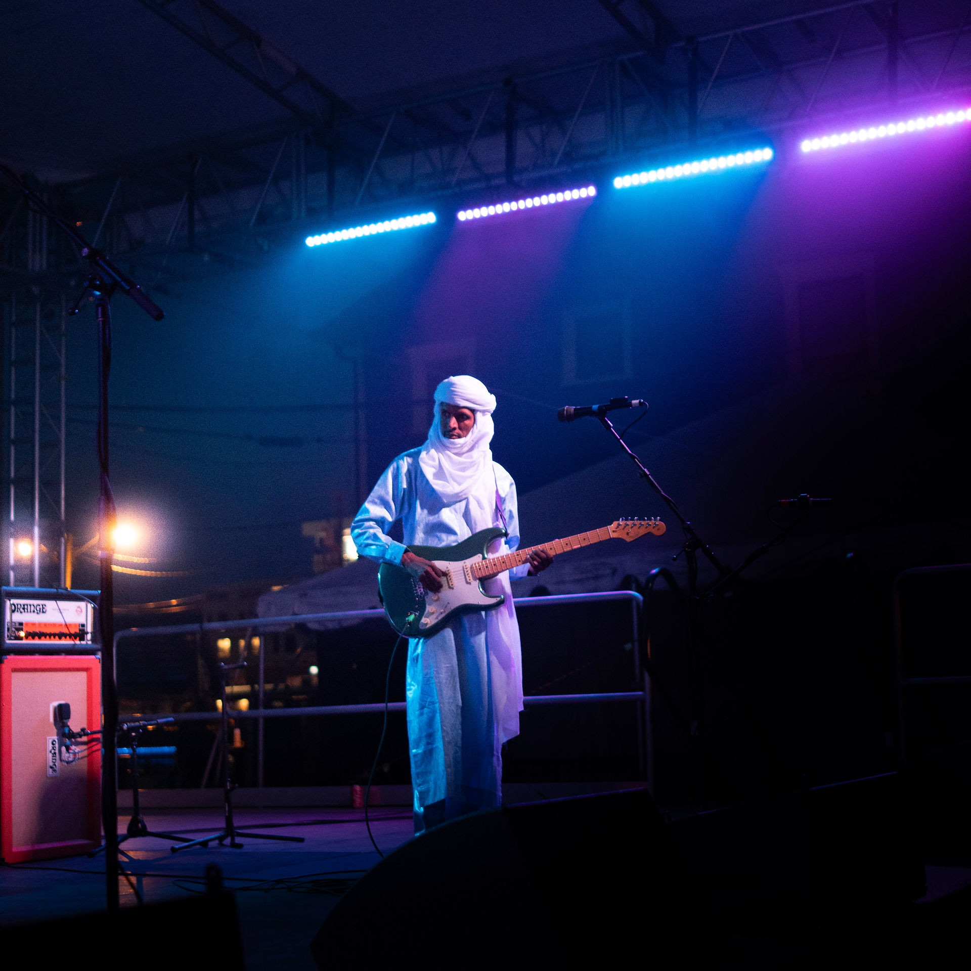 Mdou Moctar performing live onstage at The Hi-Fi Annex in Indianapolis on 9.16.2025.