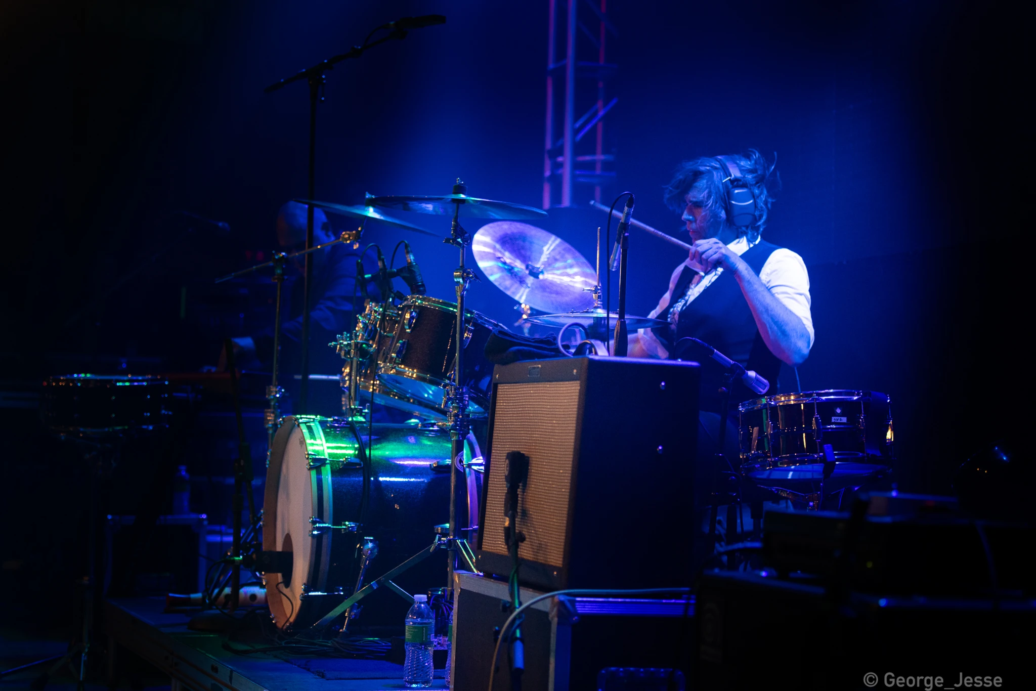 Jason Narducy and Michael Shannon and band performing R.E.M. songs at The Vogue in Indianapolis