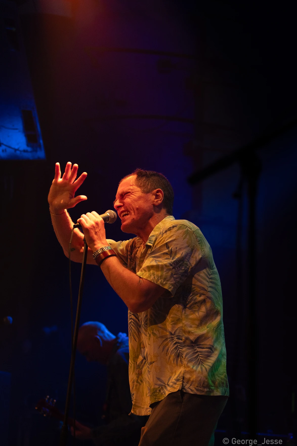 Jason Narducy and Michael Shannon and band performing R.E.M. songs at The Vogue in Indianapolis