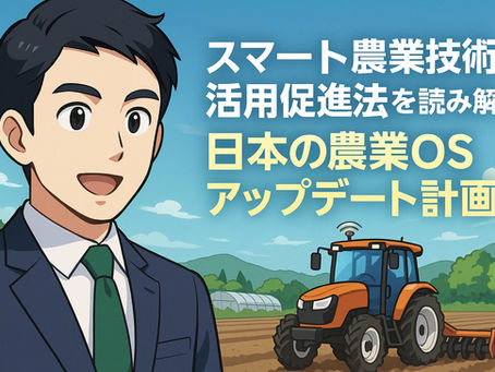 スマート農業技術活用促進法を読み解く:日本の農業OSアップデート計画