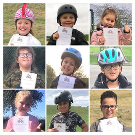 Children learning to cycle in 2022