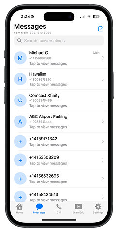 SMS for your second phone line