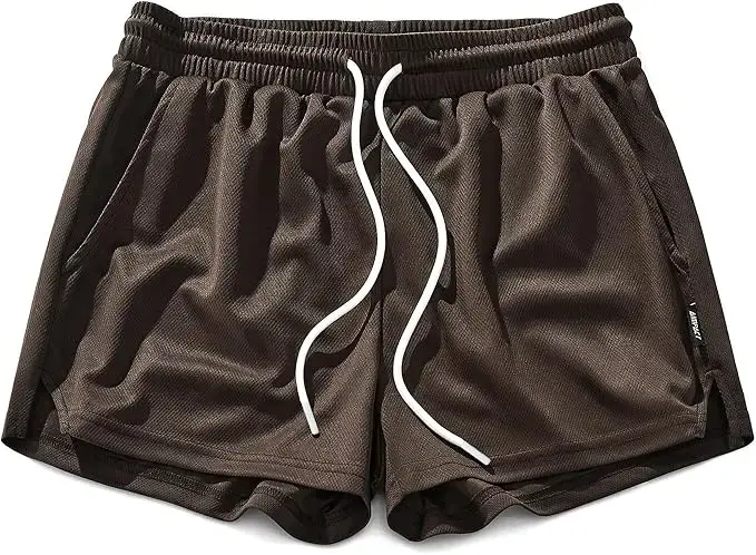 Thumbnail: AIMPACT Men's Gym Workout Shorts Mesh Lightweight Bodybuilding Shorts Training