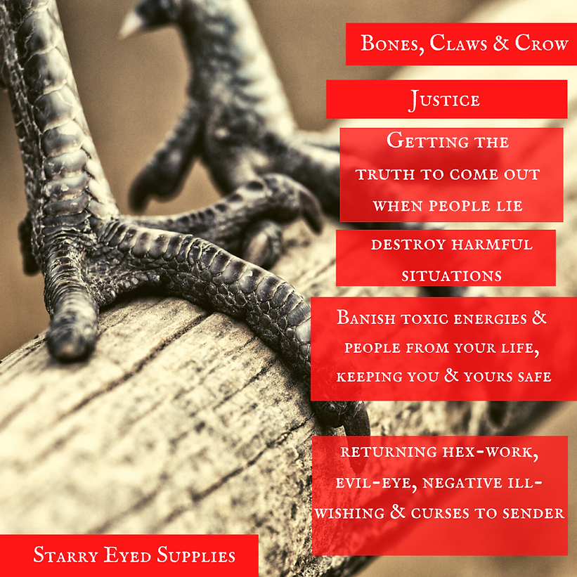Thumbnail: Bones, Claw & Crow Spell Kit ★ For Magical Self Defence & Justice