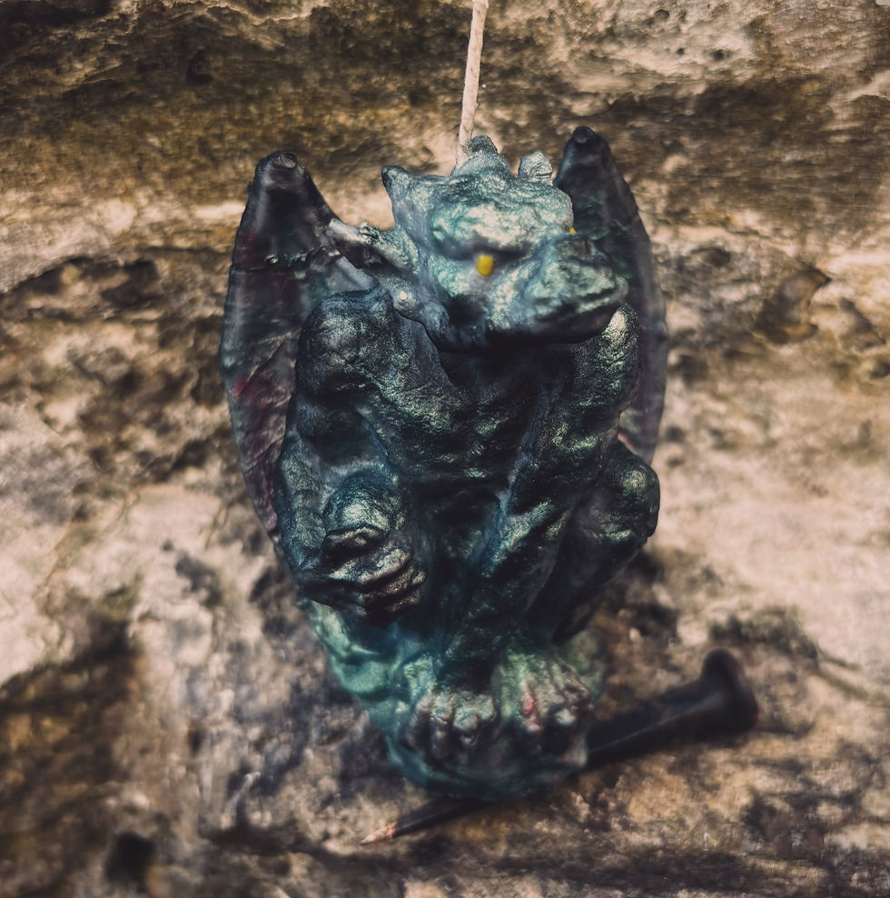 Thumbnail: Warden of the gates ★ Gargoyle protection ward ★ candle & coffin nail spell