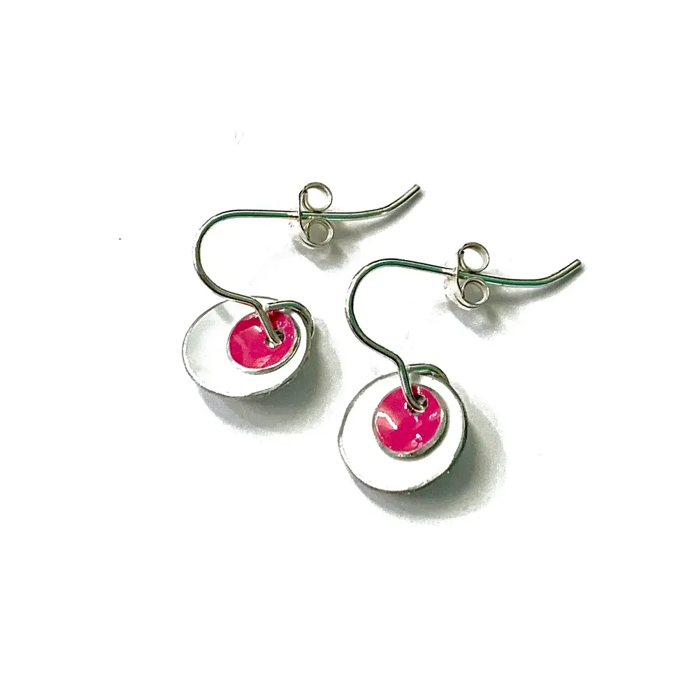 Abby Filer - aluminium dome earrings