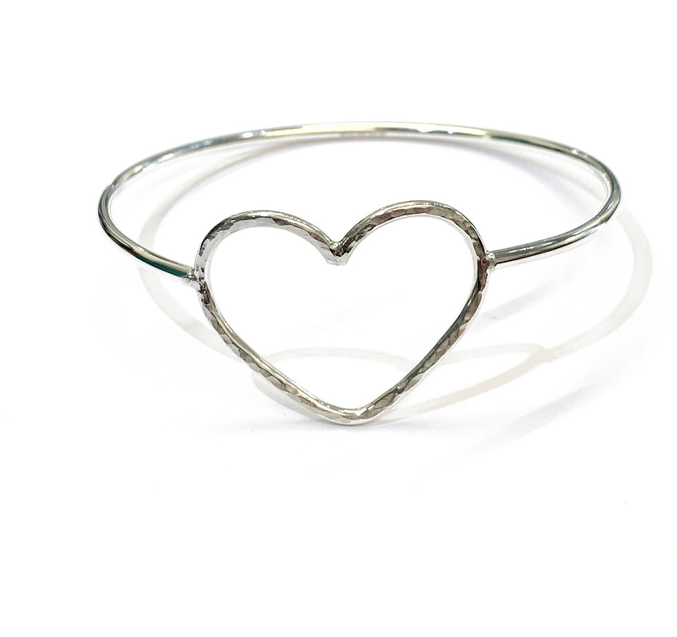 Thumbnail: Abby Filer - silver heart bangle