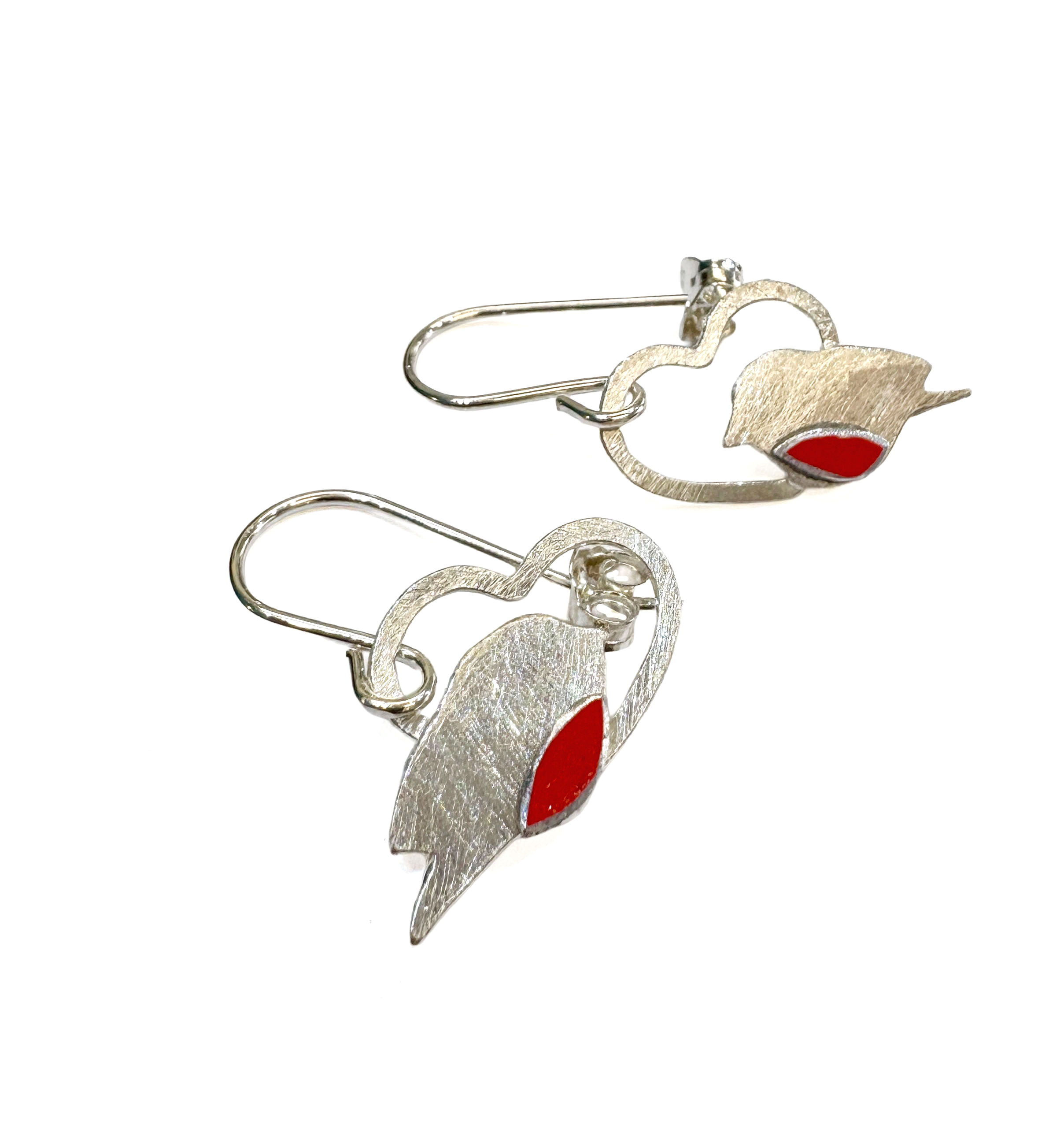 Abby Filer - robin and heart earrings