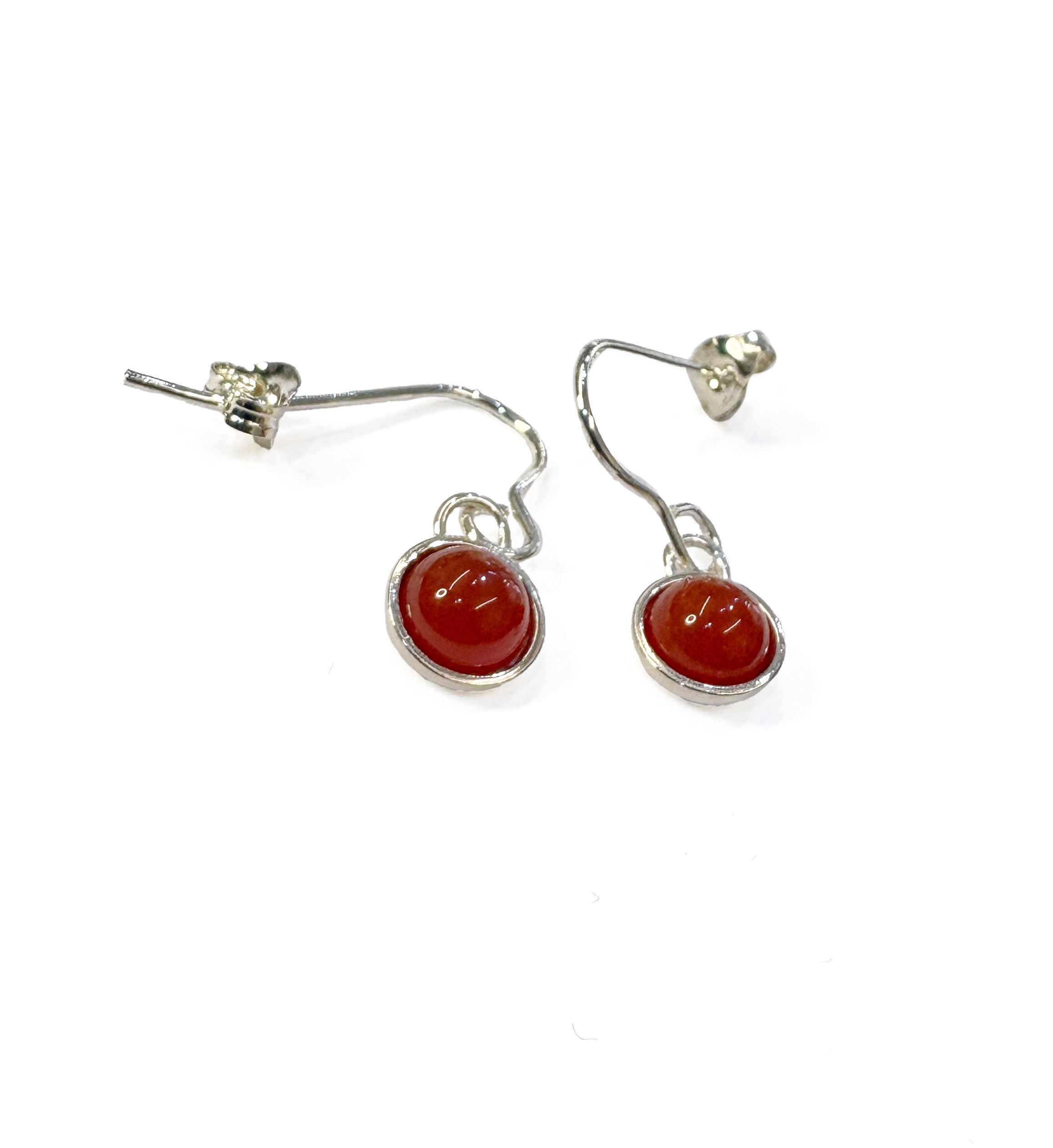 Abby Filer - carnelian dome earrings