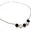 Thumbnail: mother of pearl and blue goldstone dome necklace