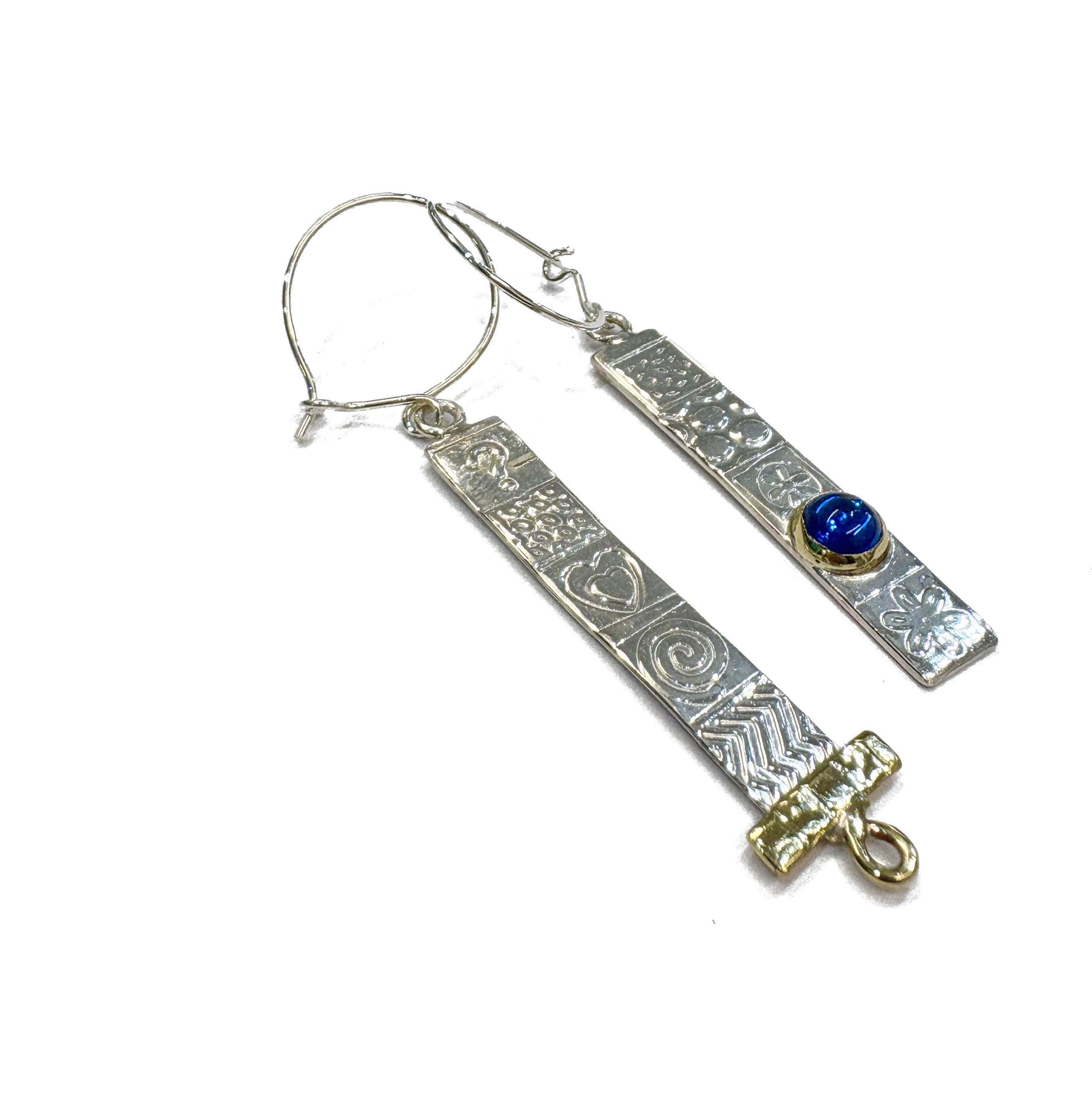 John & Dawn Field - blue spinel earrings