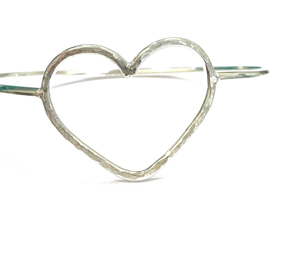 Thumbnail: Abby Filer - silver heart bangle