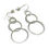 Thumbnail: 3 hoop drop earrings