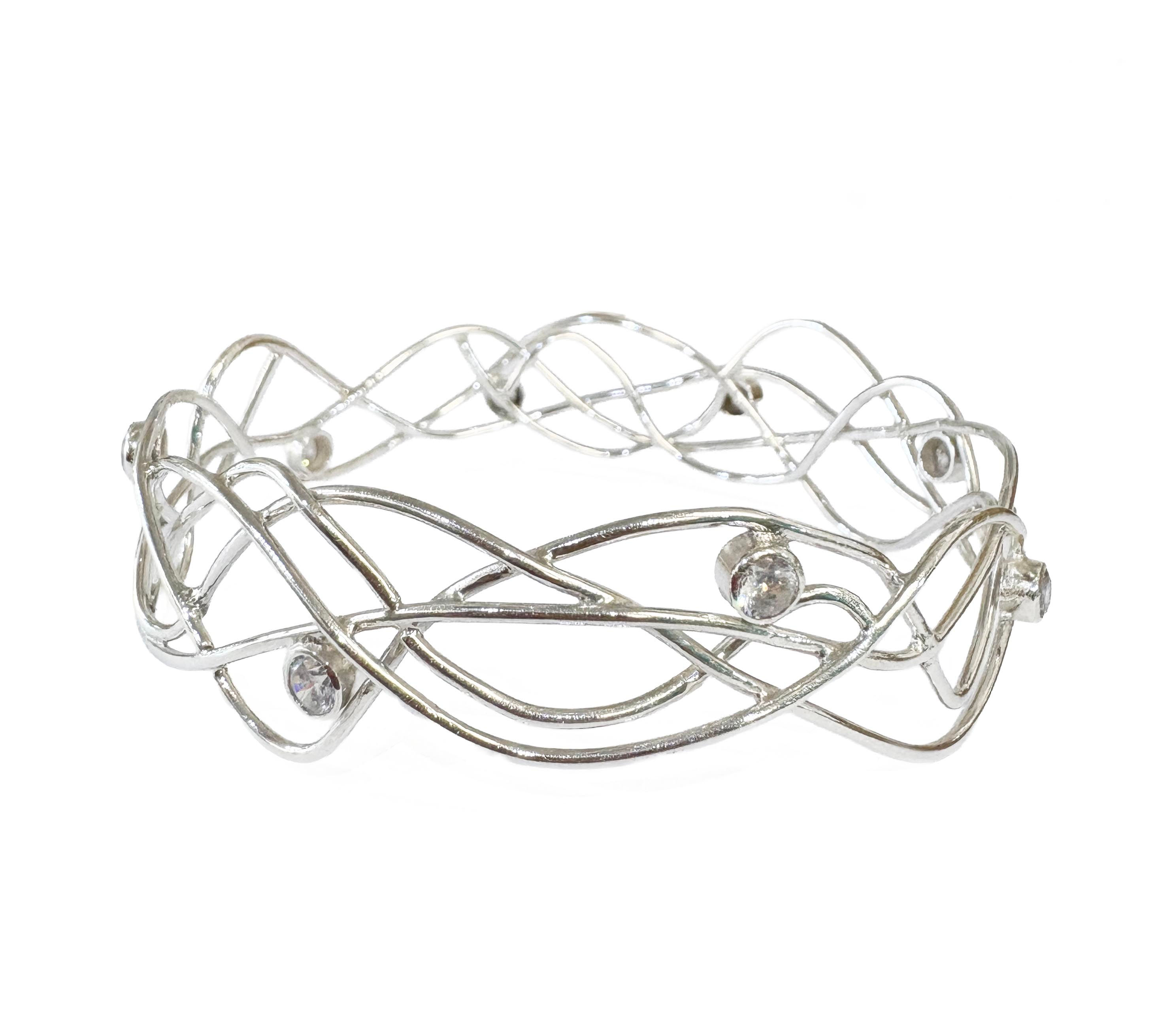 silver swirly bangle