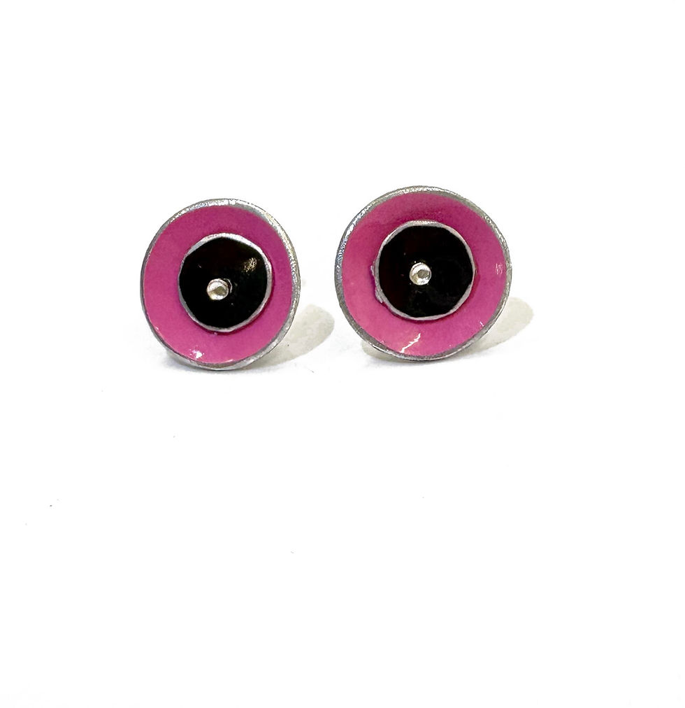 Thumbnail: Abby Filer - aluminium dome earrings