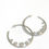 Thumbnail: textured hoop earrings with cubic zirconia stones