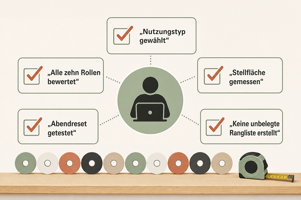 Homeoffice ohne Arbeitszimmer: 10 Rollen für Kabel und Unterlagen: Checkliste