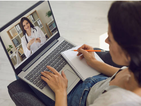 Dr. Nour Abuhadra (name anonymized), Director of the Rare Breast Cancer Program at MSKCC, conducts a virtual second opinion for Ms. Zheng (alias), a patient with metaplastic breast cancer. All names are pseudonyms and images are blurred to protect privacy and confidentiality.