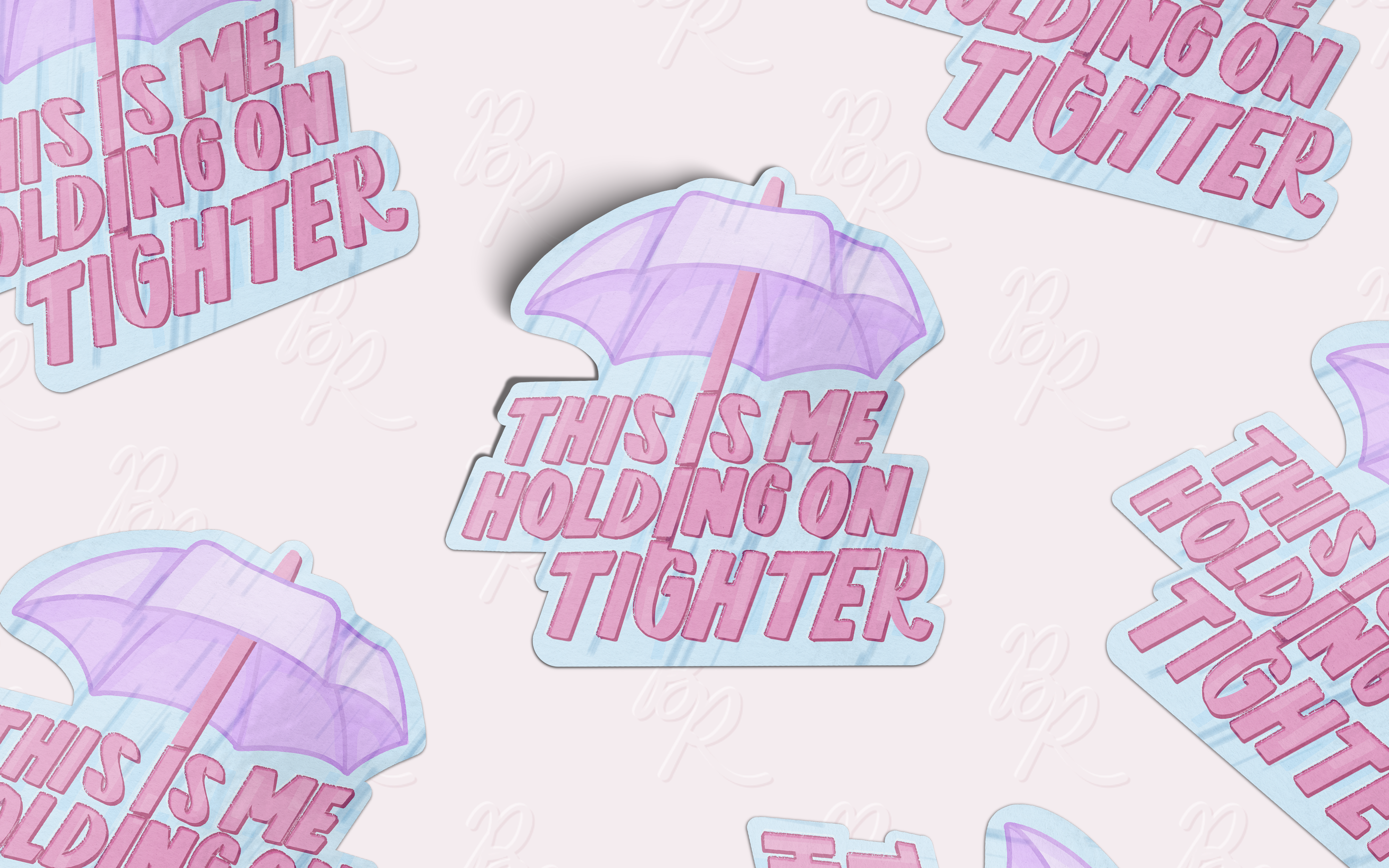 this is me holding on tighter sticker | Author Maren Moore