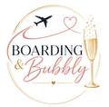 Boarding & Bubbly women's travel club logo