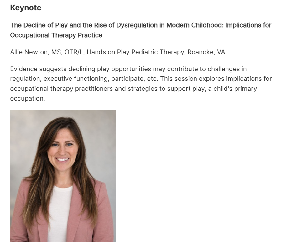 From Roanoke to the National Stage: Allie Newton Named Keynote Speaker for AOTA Children & Youth Conference