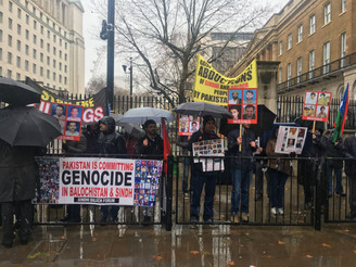 Sindhi Baloch Forum protest against disappearances and Kill and Dump policy of Pakistan