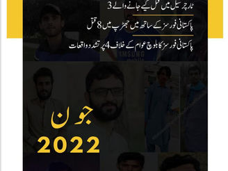 انسانی حقوق کی صورتحال پر پانک کی طرف سے جاری کردہ جون 2022 کی رپورٹ: