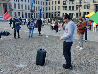 Baloch National Movement Germany Zone organizes a protest in Berlin on Saturday.