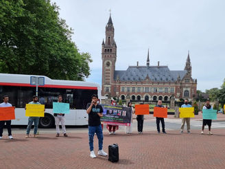 BNM Netherlands protests against the killing of Baloch enforced disappearances