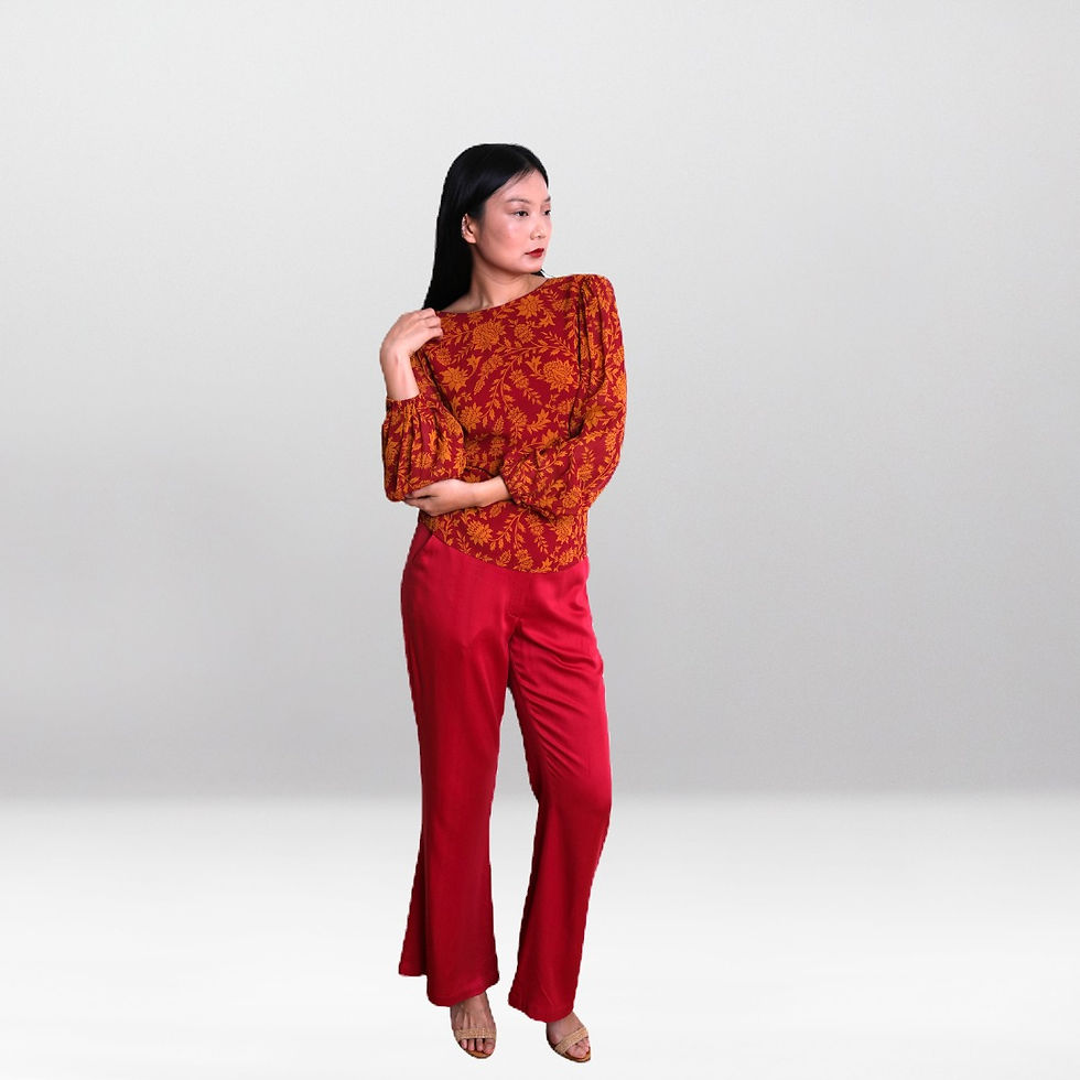 Thumbnail: Asha - V-back Blouse