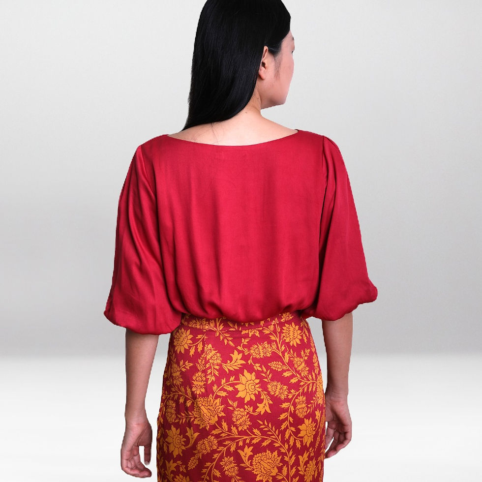 Thumbnail: Alka - Bubble Hem Cropped Top