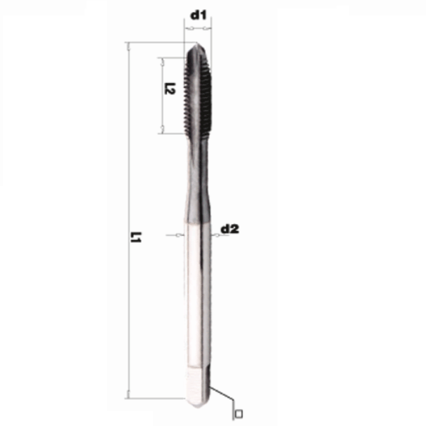 M thread Straight Fluted Taps for Cast Iron and Aluminium
