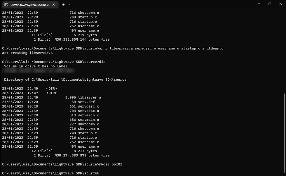 mkdir command to create a folder.