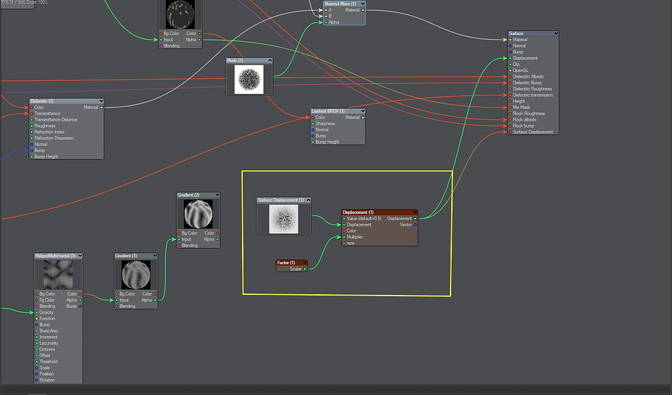 The surface displacement texture.