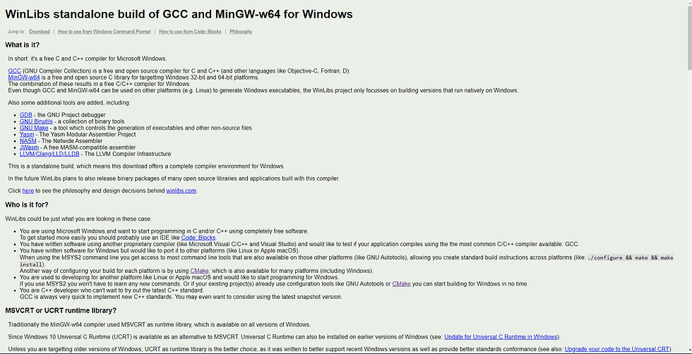 Download MingGW-w64 on https://winlibs.com