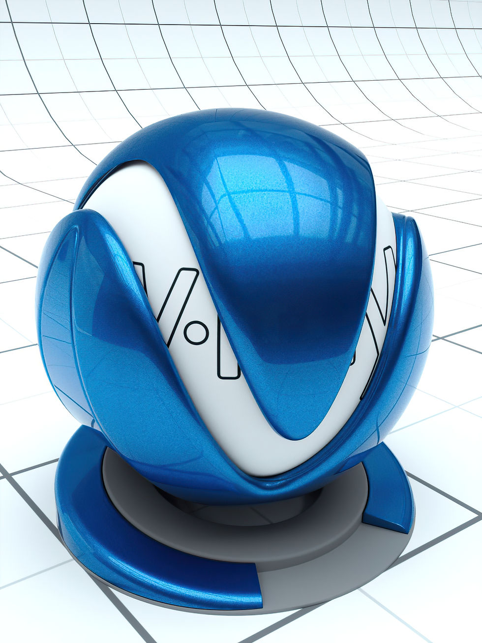 One of the metallic car paint materials available in the library.