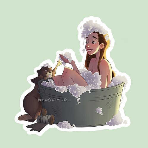 Bubble Bath Sticker (@agnesillustrates)