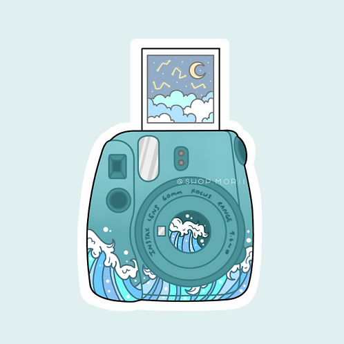 Wave Polaroid Sticker (@peaxhy_art)