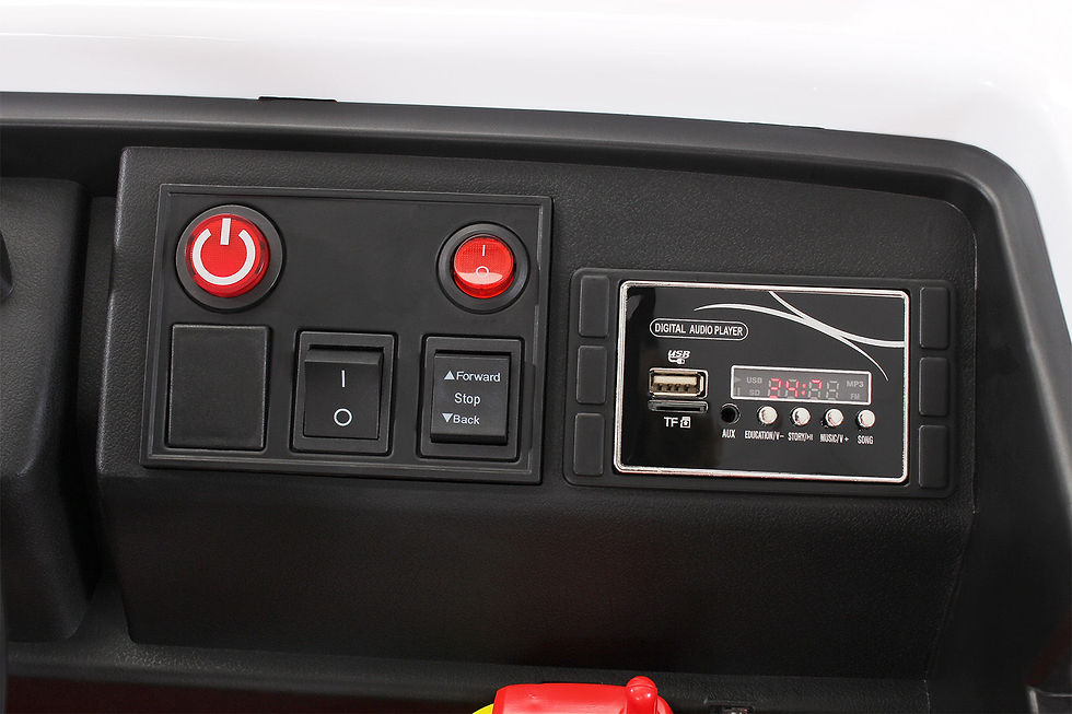 Miniatura: Camion Pompieri 240Watt (2x 120W) 6Km/h Telecomando Retromarcia Spara-acqua MP3