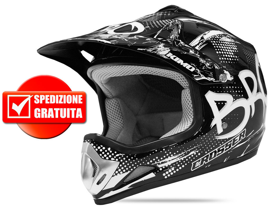 H2x Casco integrale Cross NERO