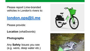 Lime Bike Retrieval from London's Rivers