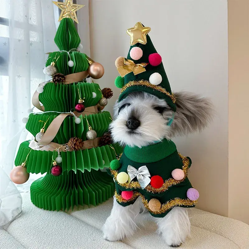 Thumbnail: Santa Paws Christmas Tree Couture Cape – Dogs & Cats