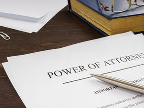 Power of attorney POA legal document and pen