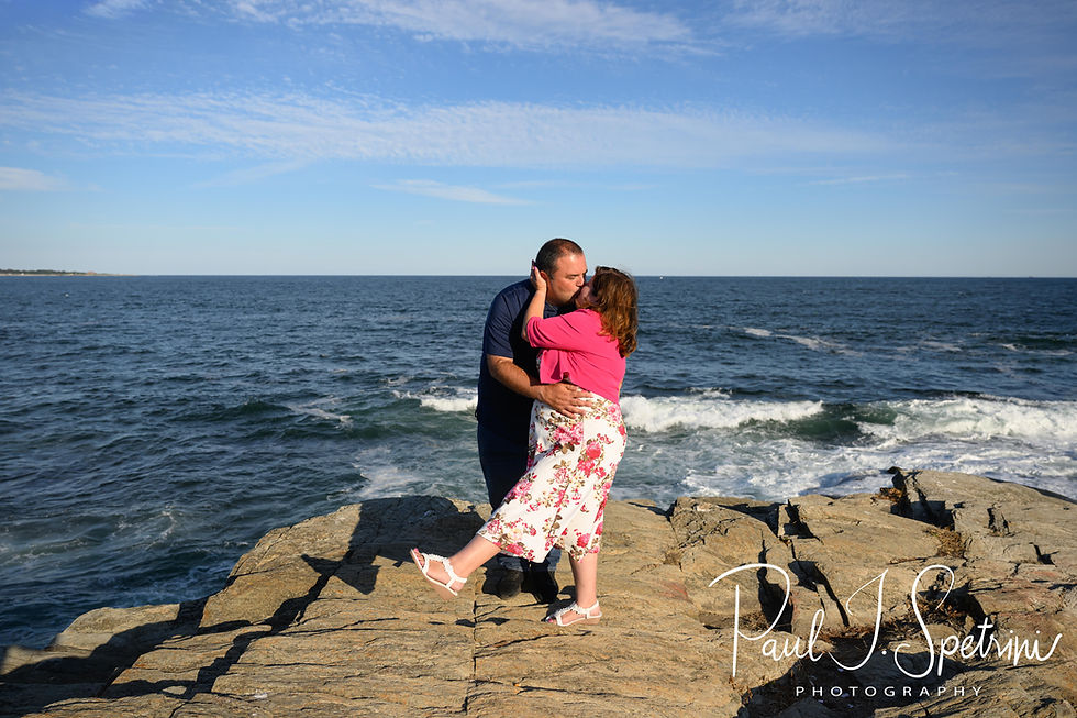 Beavertail Lighthouse Engagement Photos