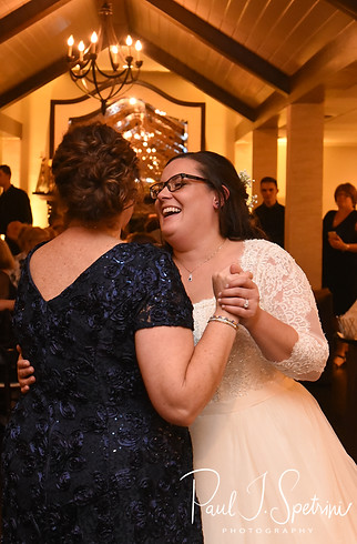 Katie and her mother dance during her October 2018 wedding reception at The Villa at Ridder Country Club in East Bridgewater, Massachusetts.
