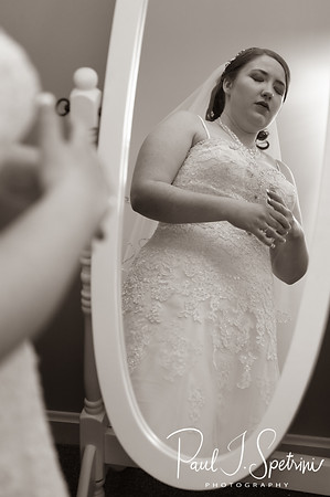 Kaytii takes a moment to reflect prior to her May 2018 wedding ceremony at Meadowbrook Inn in Charlestown, Rhode Island.