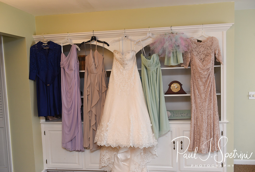 A look at Kaytii and her bridemaid's wedding dresses prior to her May 2018 wedding ceremony at Meadowbrook Inn in Charlestown, Rhode Island.