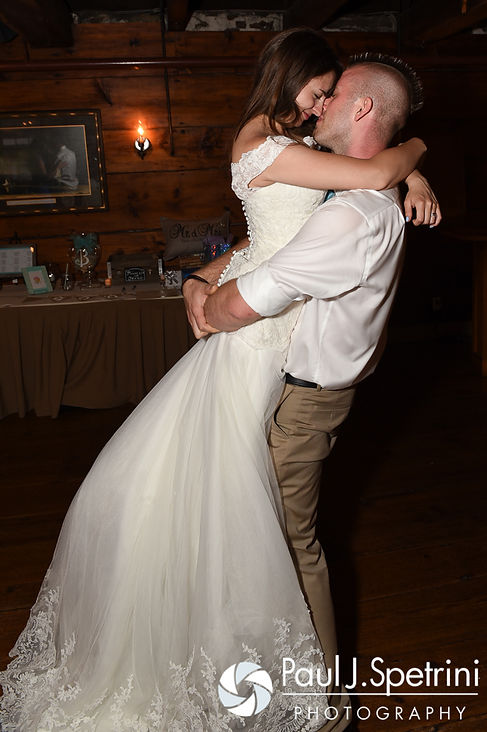 Krystal and Ian dance during their May 2016 wedding reception at DeWolf Tavern in Bristol, Rhode Island.